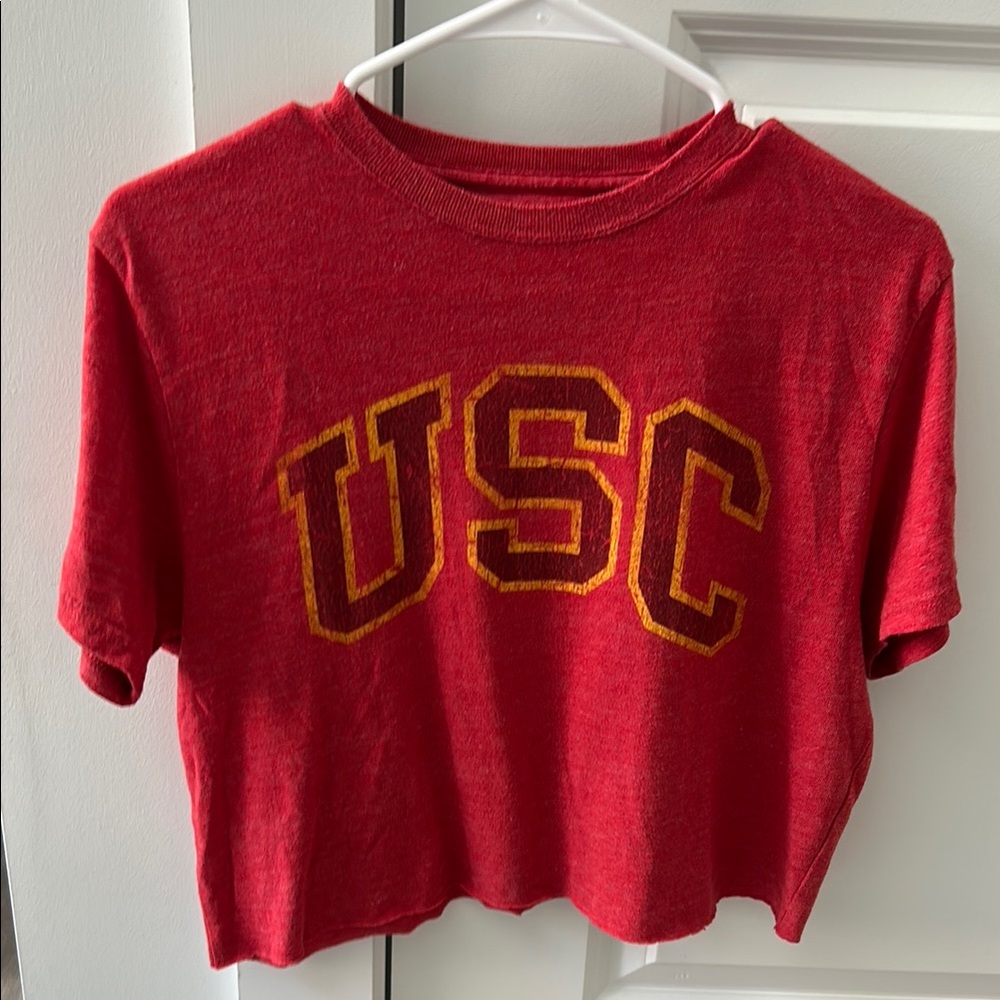 Red USC Crop Top